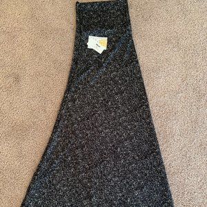 ✔️LulaRoe Maxi Skirt, Speckled Black & White/Cream, Tags Removed